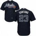 Atlanta Braves #23 Danny Santana Replica Blue Alternate Road Cool Base MLB Jersey