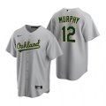 Oakland Athletics #12 Sean Murphy Grey Cool Base Stitched Jersey