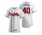 Atlanta Braves #40 Mike Soroka Nike White 2020 Authentic Jersey