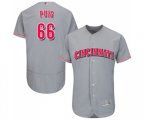 Cincinnati Reds #66 Yasiel Puig Grey Road Flex Base Authentic Collection Baseball Jersey