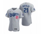 Los Angeles Dodgers Walker Buehler Gray 2020 World Series Champions Authentic Jersey