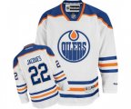Edmonton Oilers #22 Jean-Francois Jacques Authentic White Away NHL Jersey