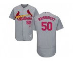 St.Louis Cardinals #50 Adam Wainwright Grey Flexbase Authentic Collection Stitched Baseball Jersey