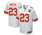 Kansas City Chiefs #23 Armani Watts Game White Football Jersey