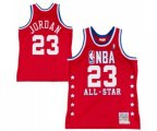 Chicago Bulls #23 Michael Jordan Authentic Red 1992 All Star Throwback Basketball Jersey
