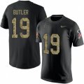 Dallas Cowboys #19 Brice Butler Black Camo Salute to Service T-Shirt