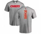 Kansas City Chiefs #35 Charvarius Ward Ash Backer T-Shirt