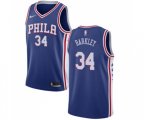 Philadelphia 76ers #34 Charles Barkley Swingman Blue Road NBA Jersey - Icon Edition