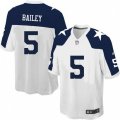 Dallas Cowboys #5 Dan Bailey Game White Throwback Alternate NFL Jersey