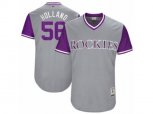 Colorado Rockies #56 Greg Holland Holland Authentic Gray 2017 Players Weekend MLB Jersey