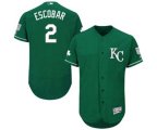 Kansas City Royals #2 Alcides Escobar Green Celtic Flexbase Authentic Collection MLB Jersey