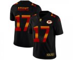 Green Bay Packers #17 Davante Adams Black Red Orange Stripe Vapor Limited NFL Jersey