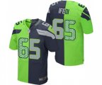 Seattle Seahawks #65 Germain Ifedi Elite Navy Green Split Fashion Football Jersey