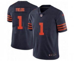 Chicago Bears #1 Justin Fields Navy Vapor Untouchable Limited Stitched Football Jersey