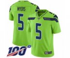 Seattle Seahawks #5 Jason Myers Limited Green Rush Vapor Untouchable 100th Season Football Jersey