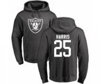 Oakland Raiders #25 Erik Harris Ash One Color Pullover Hoodie