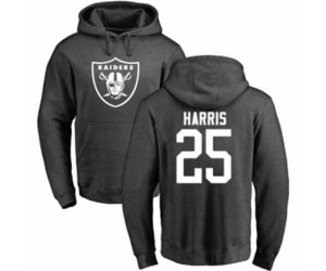 Oakland Raiders #25 Erik Harris Ash One Color Pullover Hoodie