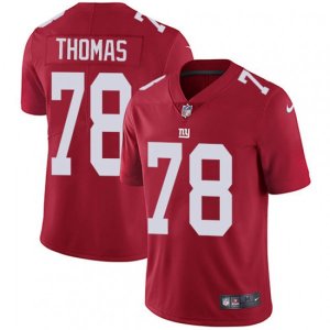 New York Giants #78 Andrew Thomas Red Alternate Stitched NFL Vapor Untouchable Limited Jersey