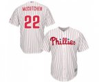 Philadelphia Phillies #22 Andrew McCutchen Replica White Red Strip Home Cool Base Baseball Jersey