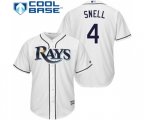 Tampa Bay Rays #4 Blake Snell Replica White Home Cool Base Baseball Jersey