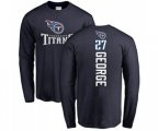Tennessee Titans #27 Eddie George Navy Blue Backer Long Sleeve T-Shirt
