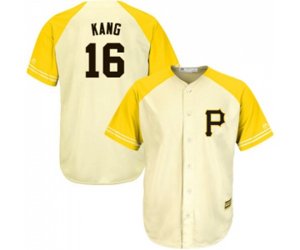 Pittsburgh Pirates #16 Jung-ho Kang Authentic Cream Gold Exclusive Baseball Jersey