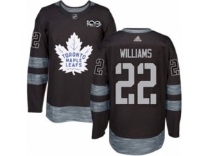 Toronto Maple Leafs #22 Tiger Williams Authentic Black 1917-2017 100th Anniversary NHL Jersey