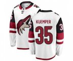 Arizona Coyotes #35 Darcy Kuemper Authentic White Away Fanatics Branded Breakaway Hockey Jersey