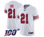 San Francisco 49ers #21 Frank Gore Limited White Rush Vapor Untouchable 100th Season Football Jersey