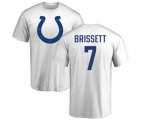 Indianapolis Colts #7 Jacoby Brissett White Name & Number Logo T-Shirt
