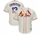 St. Louis Cardinals #13 Matt Carpenter Replica Cream USA Flag Fashion Baseball Jersey