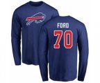 Buffalo Bills #70 Cody Ford Royal Blue Name & Number Logo Long Sleeve T-Shirt