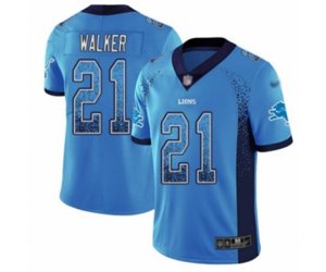 Detroit Lions #21 Tracy Walker Limited Blue Rush Drift Fashion Football Jersey