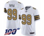 New Orleans Saints #99 Shy Tuttle Limited White Rush Vapor Untouchable 100th Season Football Jersey
