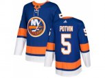 New York Islanders #5 Denis Potvin Royal Blue Home Authentic Stitched NHL Jersey