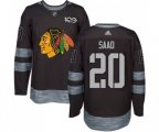 Chicago Blackhawks #20 Brandon Saad Authentic Black 1917-2017 100th Anniversary NHL Jersey