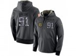 Pittsburgh Steelers #91 Kevin Greene Stitched Black Anthracite Salute to Service Player Performance Hoodie