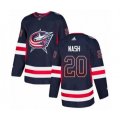 Columbus Blue Jackets #20 Riley Nash Authentic Navy Blue Drift Fashion NHL Jersey