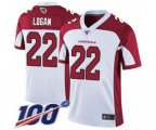 Arizona Cardinals #22 T. J. Logan White Vapor Untouchable Limited Player 100th Season Football Jersey