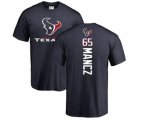 Houston Texans #65 Greg Mancz Navy Blue Backer T-Shirt