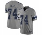 Dallas Cowboys #74 Bob Lilly Limited Gray Inverted Legend Football Jersey