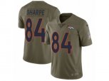 Denver Broncos #84 Shannon Sharpe Limited Olive 2017 Salute to Service NFL Jersey