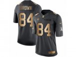 Pittsburgh Steelers #84 Antonio Brown Limited Black Gold Salute to Service NFL Jersey
