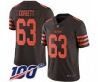 Cleveland Browns #63 Austin Corbett Limited Brown Rush Vapor Untouchable 100th Season Football Jersey