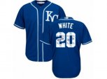 Kansas City Royals #20 Frank White Authentic Blue Team Logo Fashion Cool Base MLB Jersey