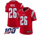New England Patriots #26 Sony Michel Limited Red Inverted Legend 100th Season Football Jersey