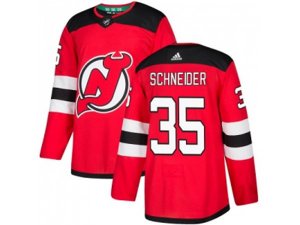 New Jersey Devils #35 Cory Schneider Red Home Authentic Stitched NHL Jersey