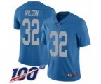Detroit Lions #32 Tavon Wilson Blue Alternate Vapor Untouchable Limited Player 100th Season Football Jersey