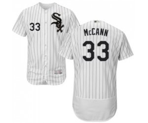 Chicago White Sox #33 James McCann White Home Flex Base Authentic Collection Baseball Jersey