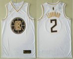 Los Angeles Clippers #2 Kawhi Leonard White Golden Nike Swingman Stitched NBA Jersey